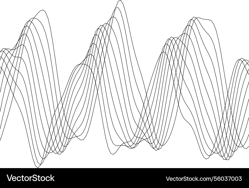 Dynamic waveform pattern for design and digital vector image