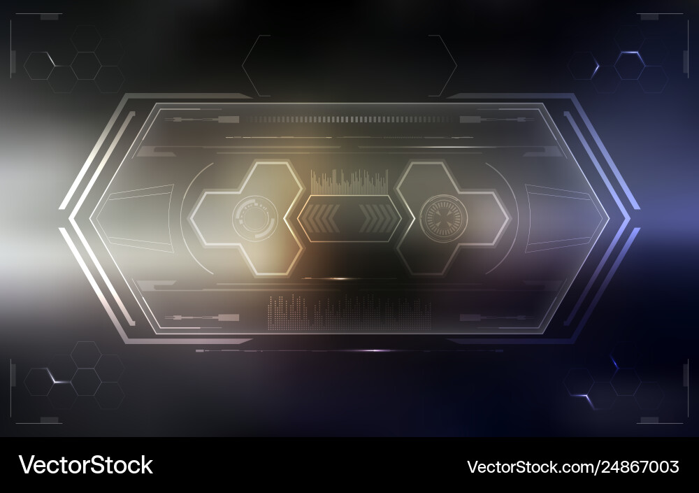 Futuristic HUD Display - Sci-Fi Interface vector image