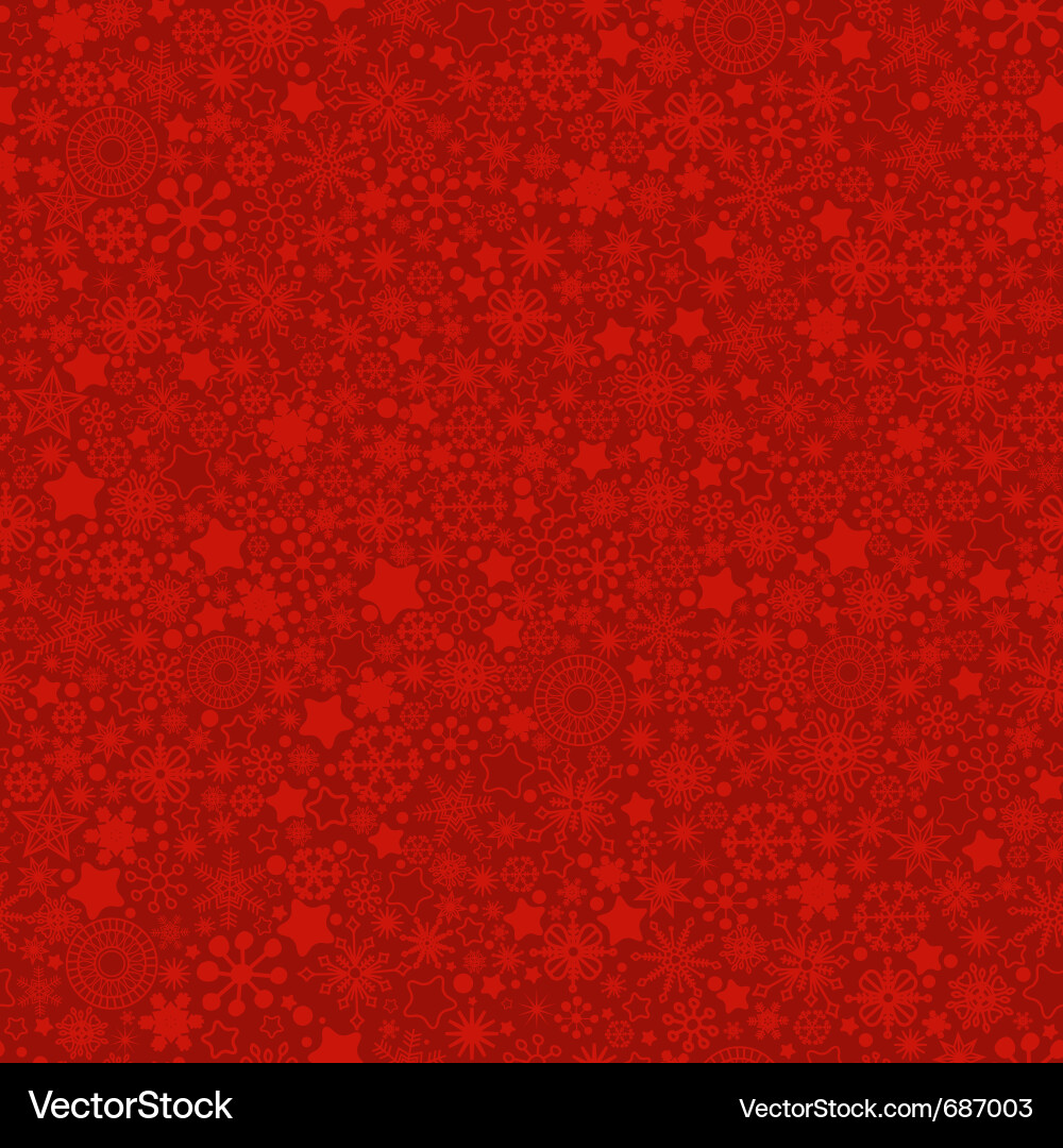 Red Snowflake Texture vector image