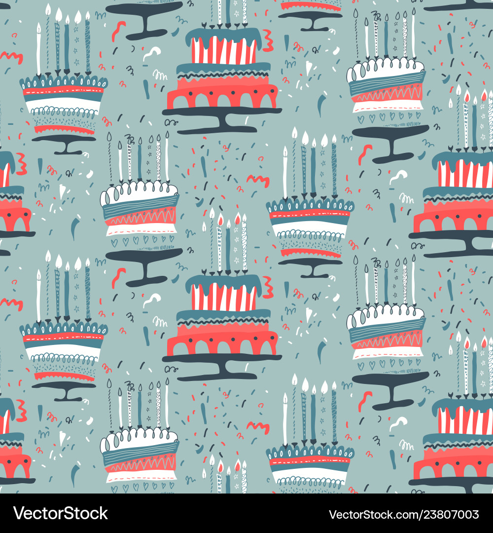 Seamless pattern with fireworks confetti Seamless pattern with fireworks confetti vector image