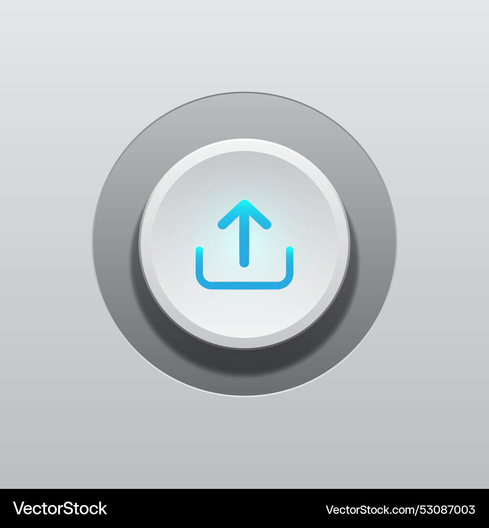 Upload modern button and led light Upload modern button and led light vector image