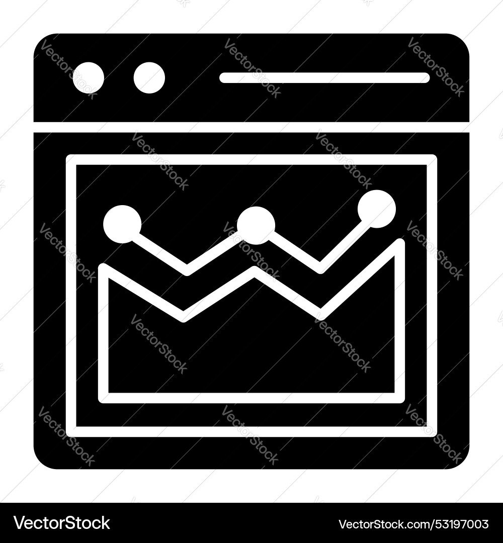Web analysis icon isolated on white background Vector Image