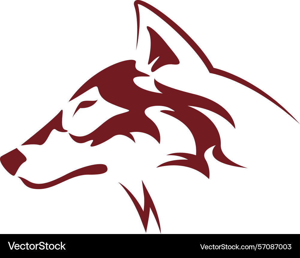 Wolf logo design Vector Image