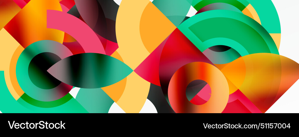 A colorful geometric pattern with circles Vector Image
