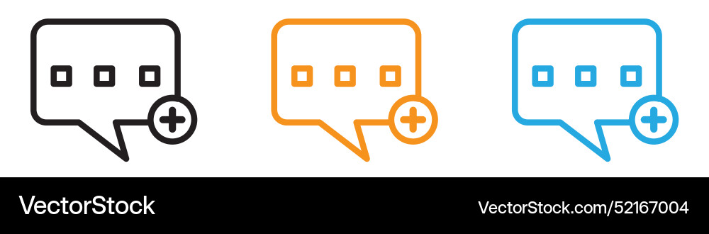 Add chat icon logo set collection for web app ui vector image