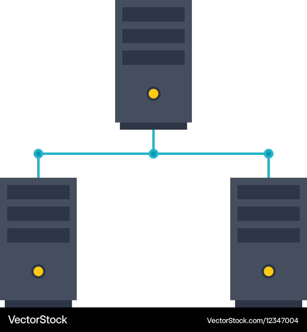 Bitcoin Mining Network Icon vector image