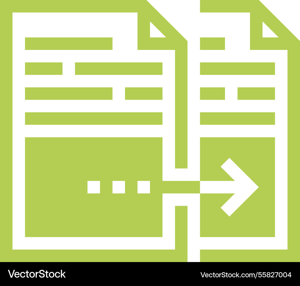 Copy document flat line web icon concept vector image
