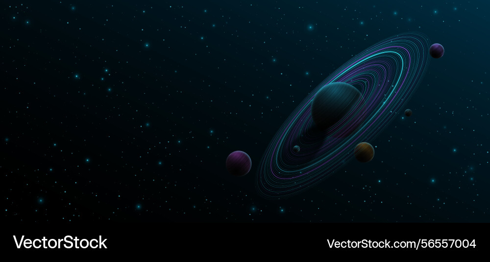 Galaxy science background abstract planet saturn Galaxy science background abstract planet saturn vector image
