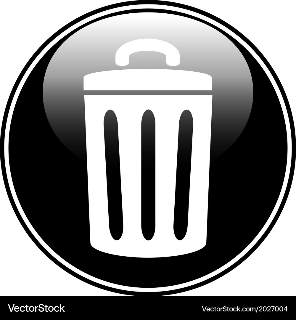 Garbage button Vector Image
