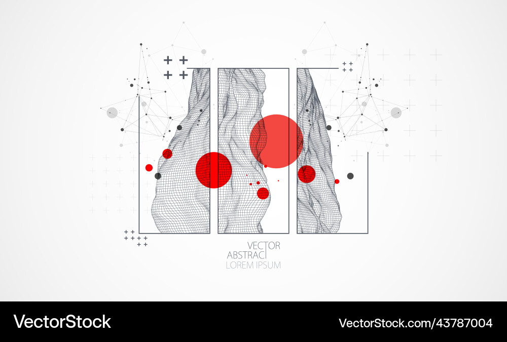 Modern Tech Network Elements Vector Image
