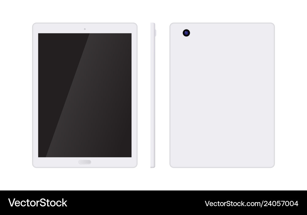 Realistic tablet pc computer with blank screen Realistic tablet pc computer with blank screen vector image