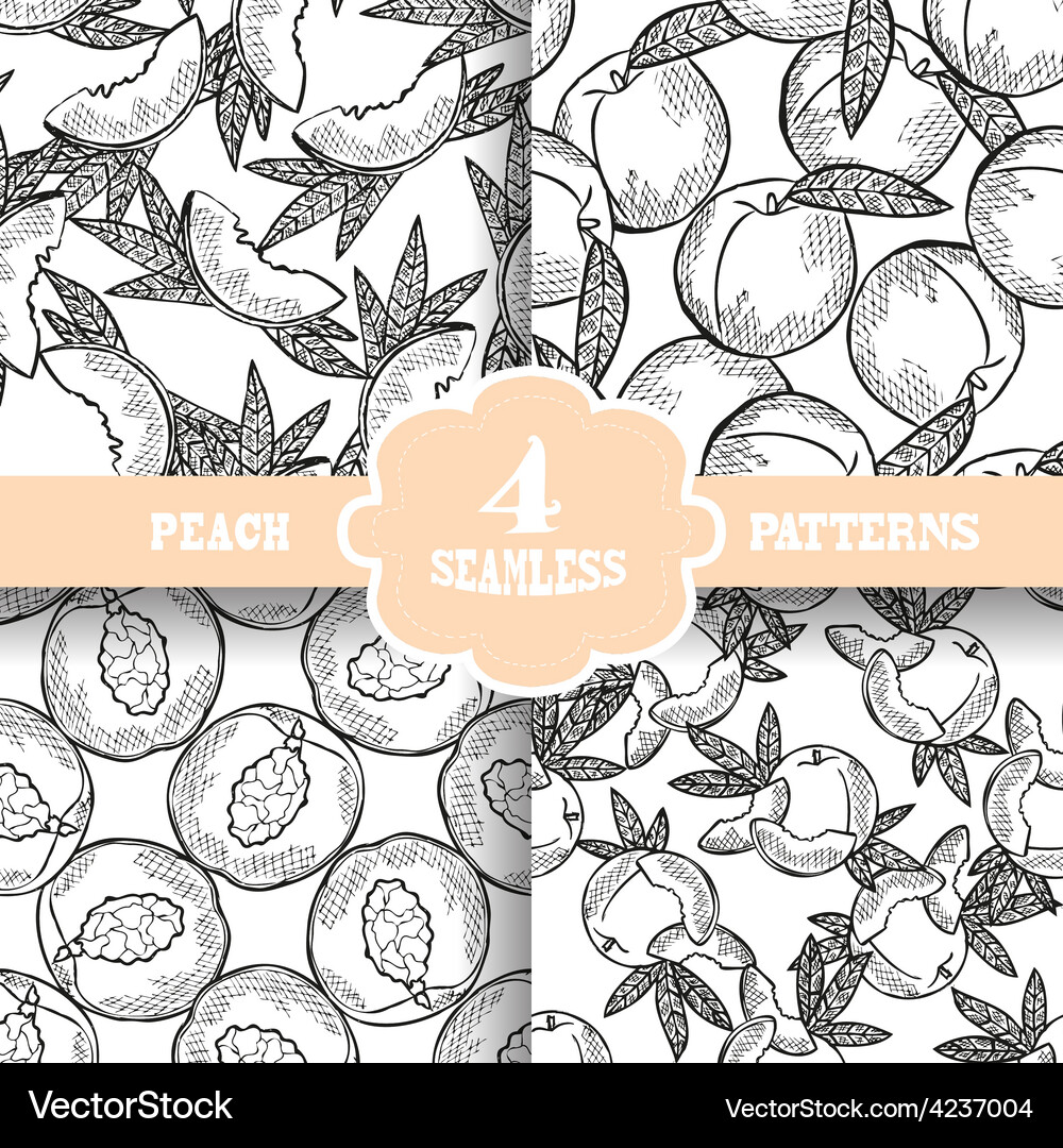 Seamless patterns set Vector Image