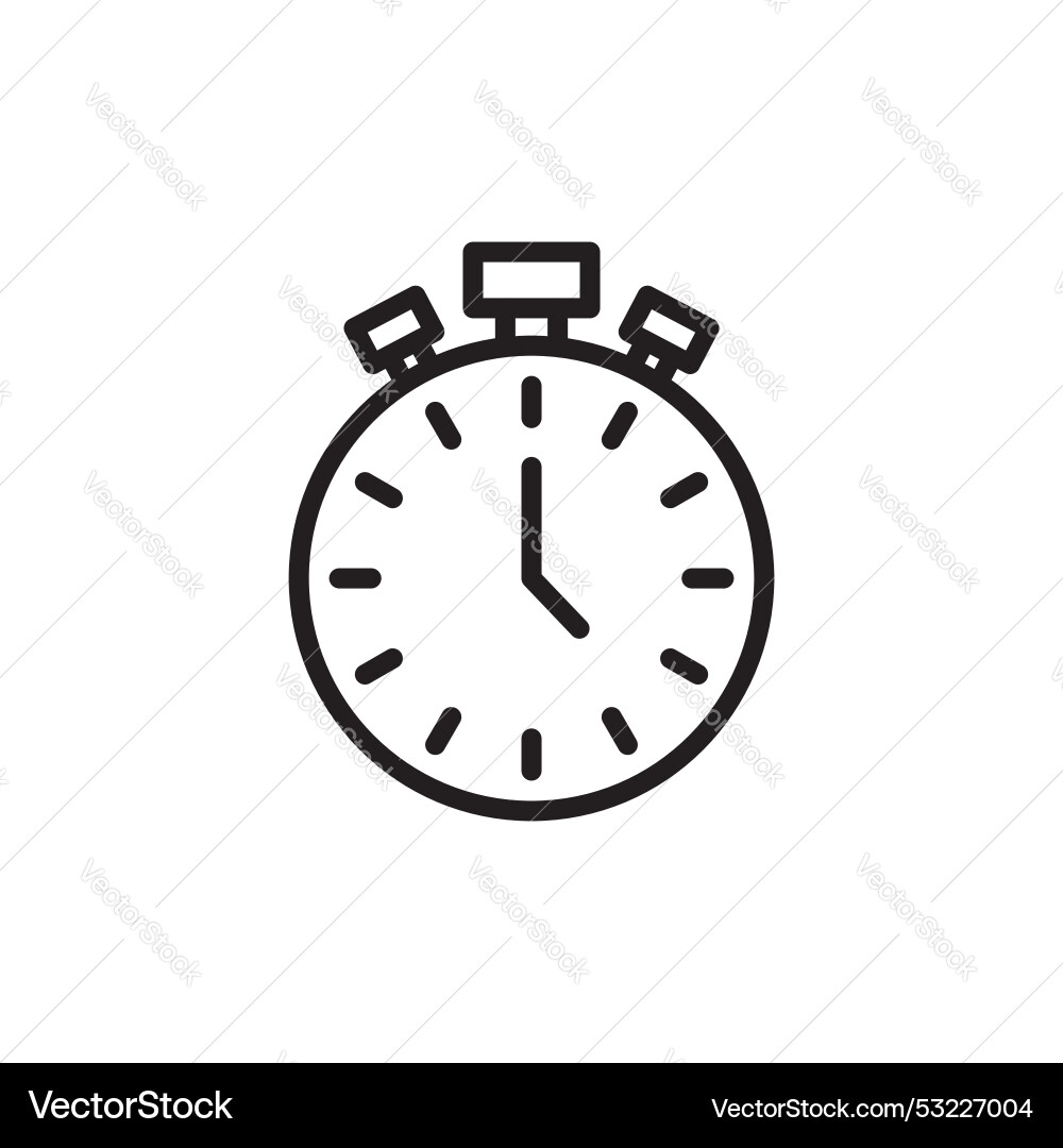 Stopwatch icon set watch clock timer chronometer Vector Image