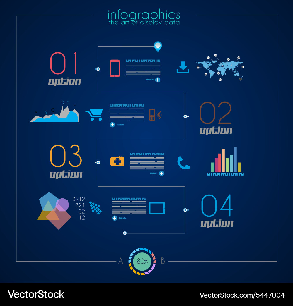 Timeline to display your data with infographic vector image