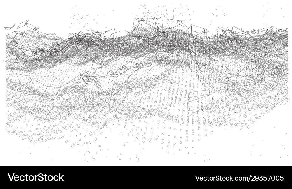 Background consisting dots and lines vector image