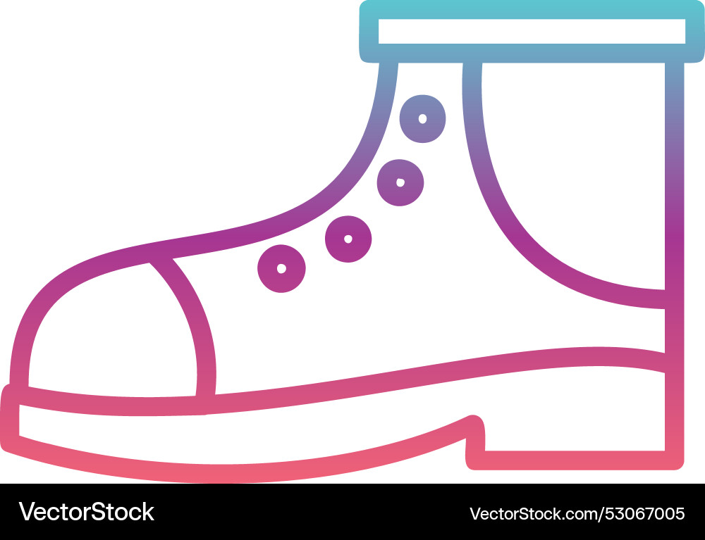 Boot line gradient design Vector Image