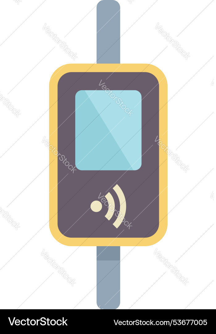 Bus ticket validation machine with wireless Bus ticket validation machine with wireless vector image