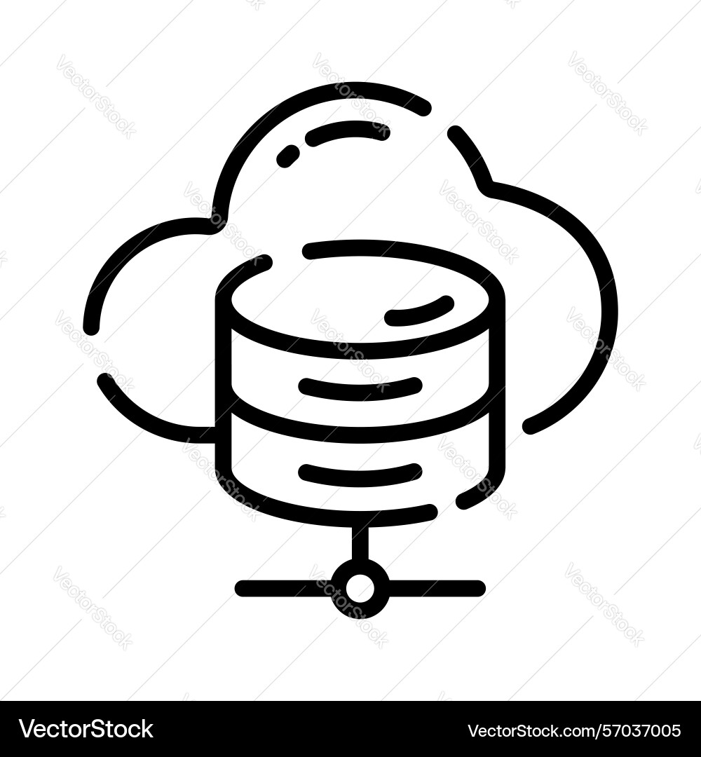 Cloud database Vector Image