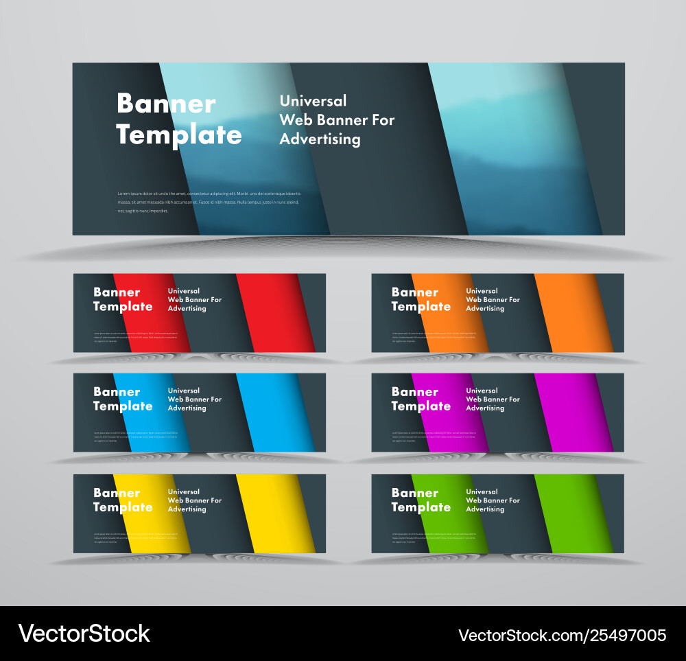 Design horizontal web banners with diagonal Design horizontal web banners with diagonal vector image