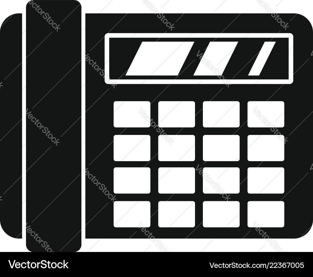 Fax telephone icon simple style Fax telephone icon simple style vector image