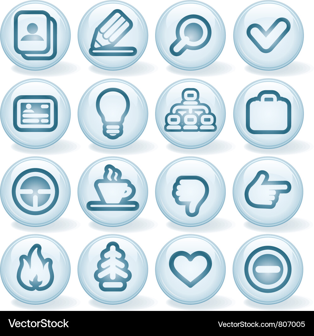 Shiny buttons 5 Vector Image