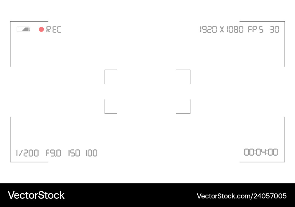 Video camera viewfinder overlay Royalty Free Vector Image