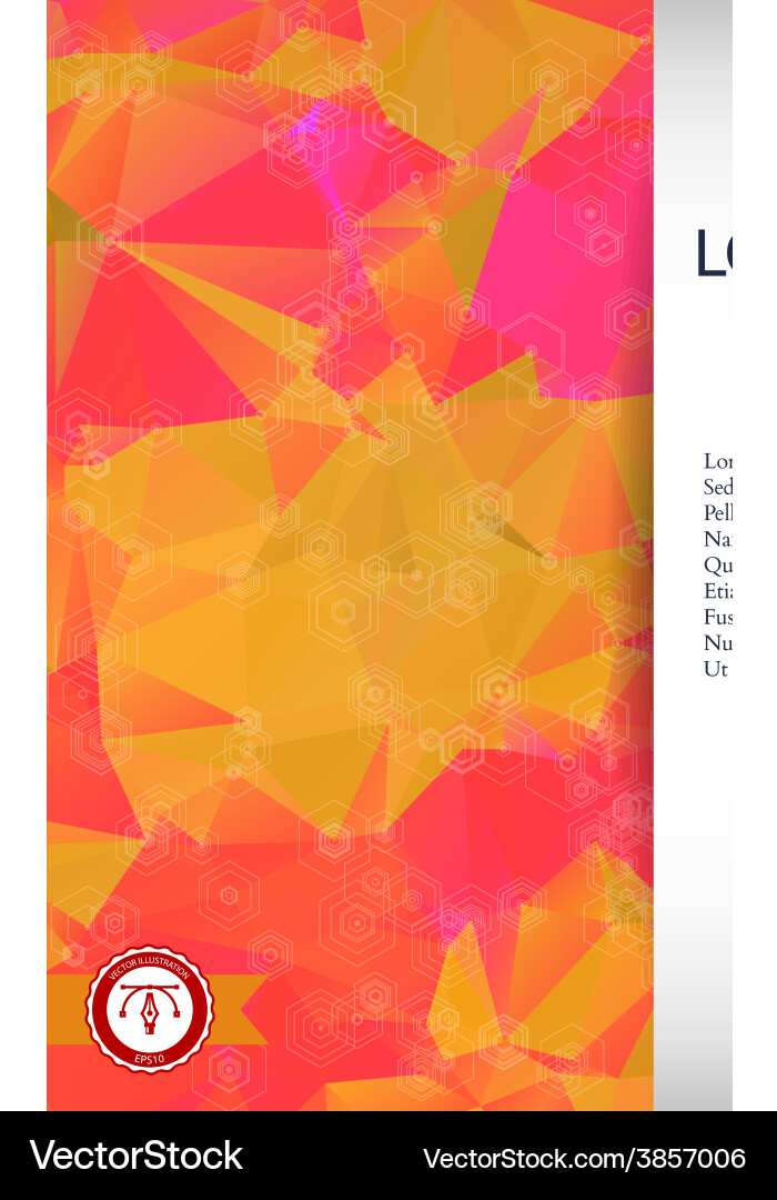 Abstract colorful triangles background vector image