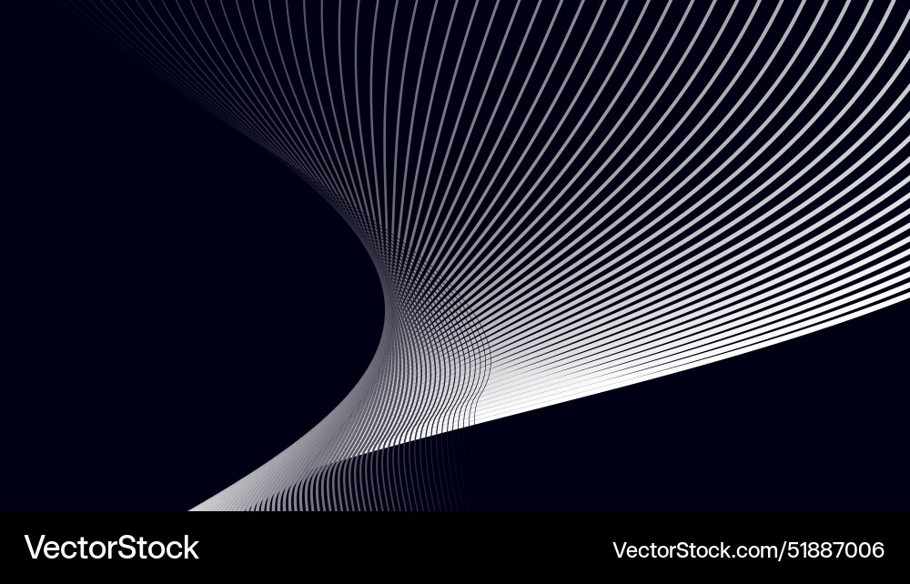 Black background with curve line abstract Black background with curve line abstract Vector Image