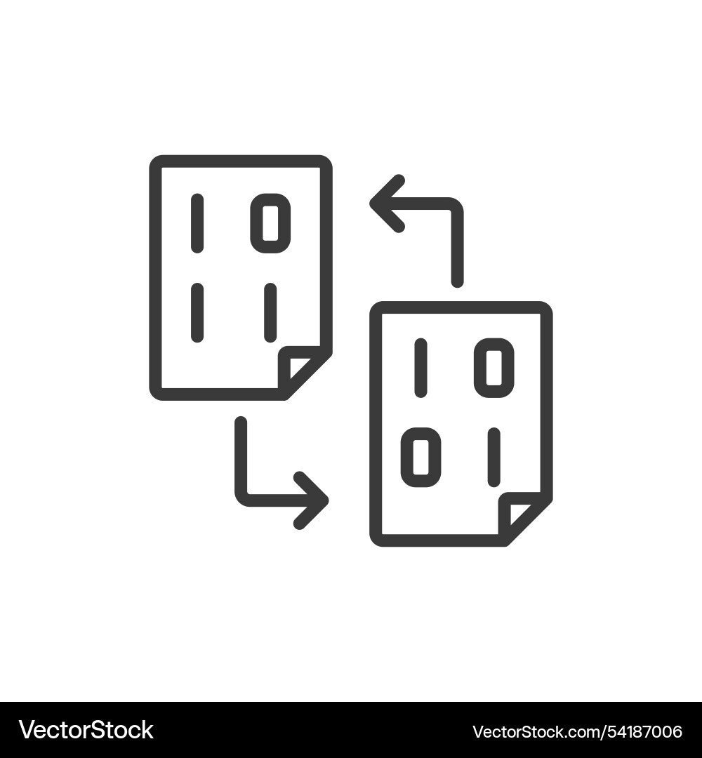 Code Konvertieren Symbol in Linien-Design Code Konvertieren Symbol in Linien-Design vektorbild
