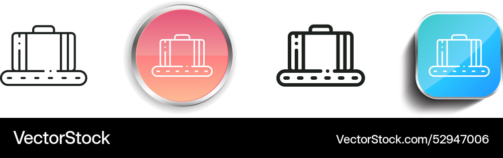 Conveyor icon thin linear regular and button vector image