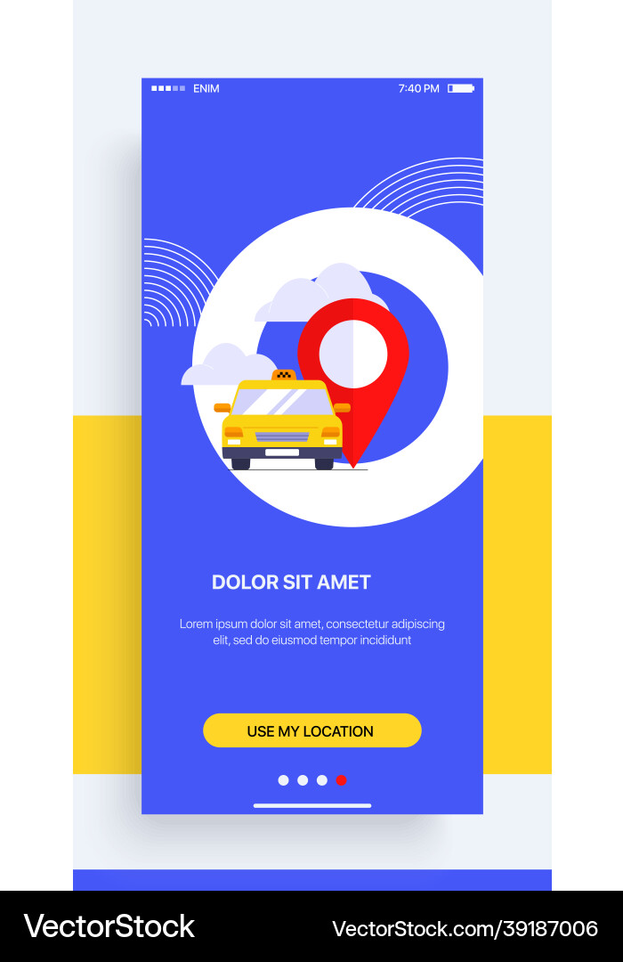 Design of the mobile application ui ux gui from Design of the mobile application ui ux gui from vector image