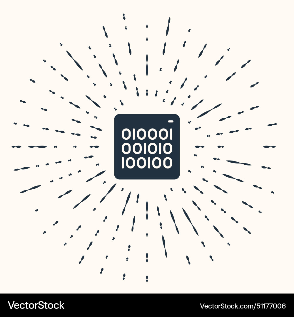 Grey binary code icon isolated on beige Grey binary code icon isolated on beige vector image