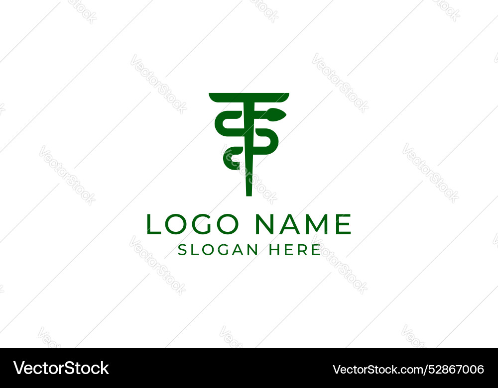 Medical Snake Logo - T & S Vector Image