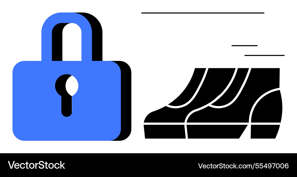 Security and speed concept with padlock Vector Image