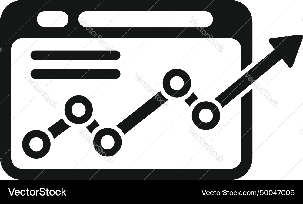 Seo chart website icon simple computer Seo chart website icon simple computer Vector Image
