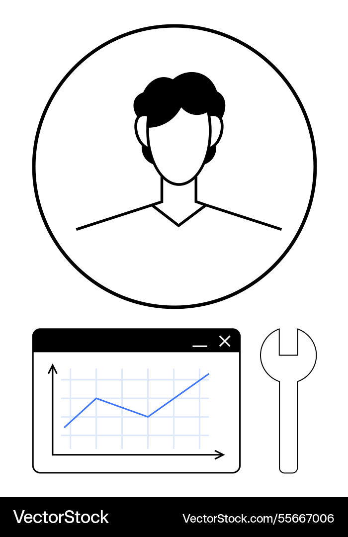 User profile management with data analytics User profile management with data analytics vector image