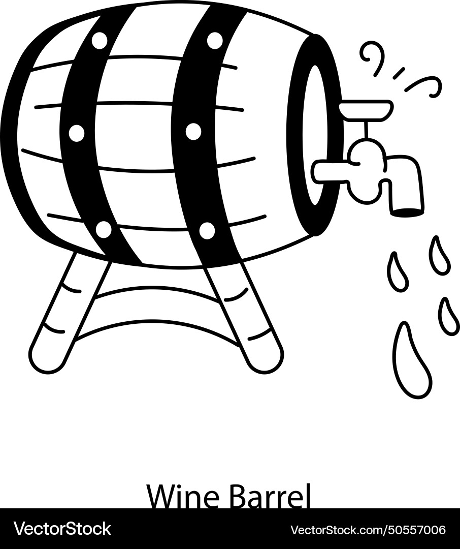 Wine barrel Royalty Free Vector Image - VectorStock