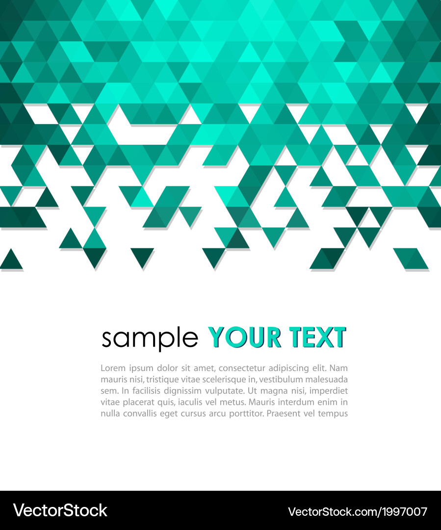 Abstract technology background with triangle vector image