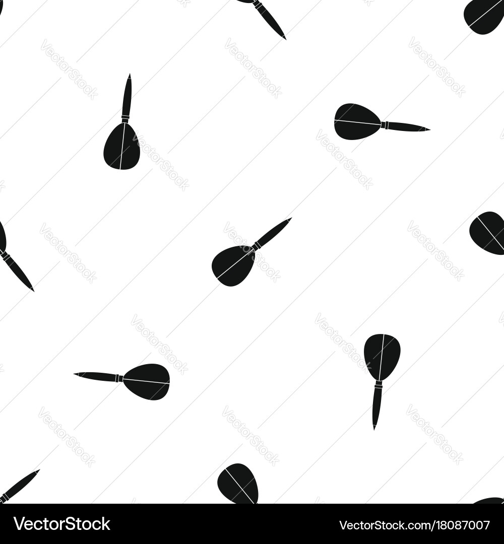 Arrow to play dart pattern seamless black Vector Image
