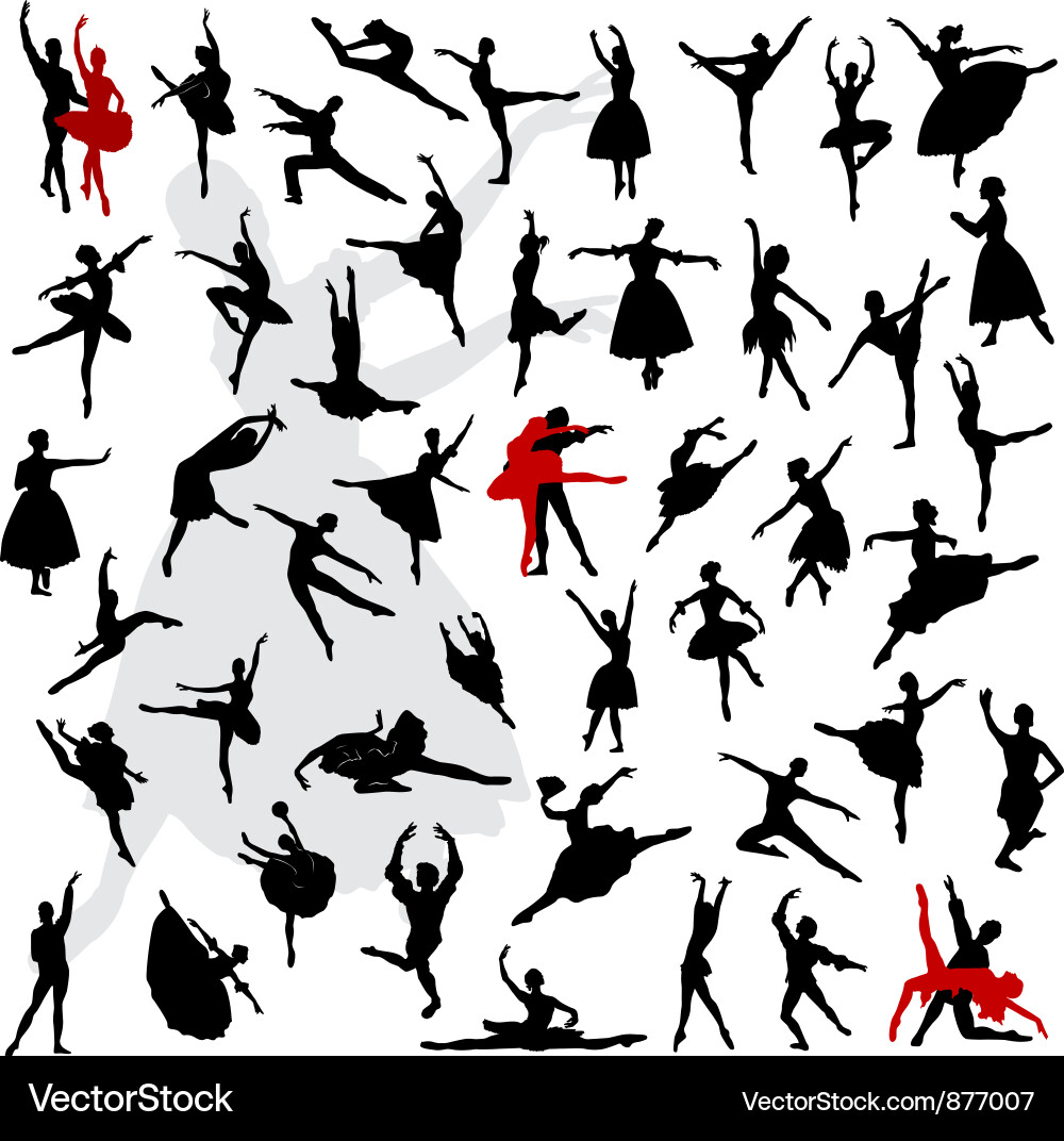 Ballerina Silhouettes vector image