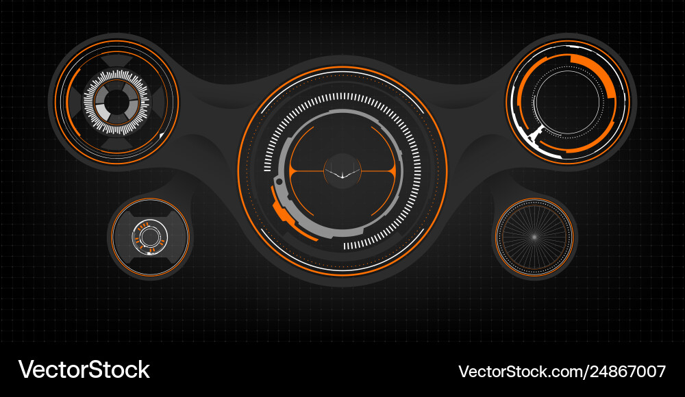 Futuristic HUD Display - Sci-Fi Interface vector image