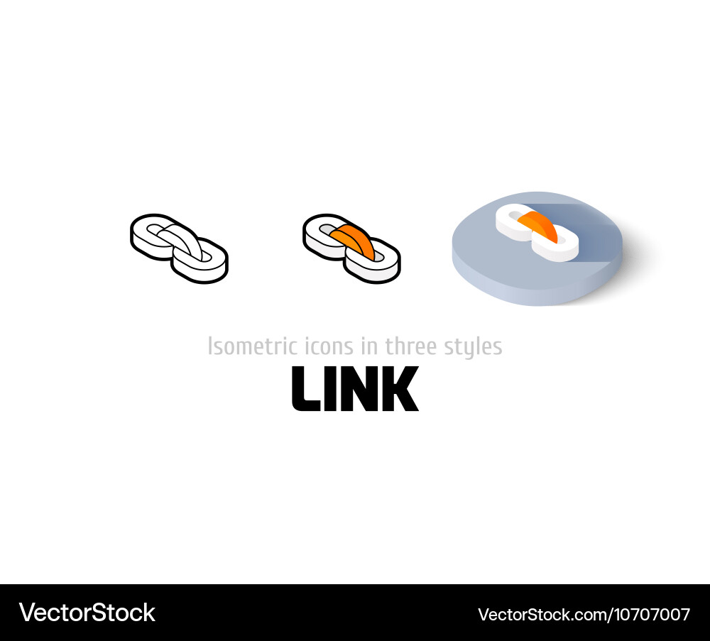 Link icon in different style vector image