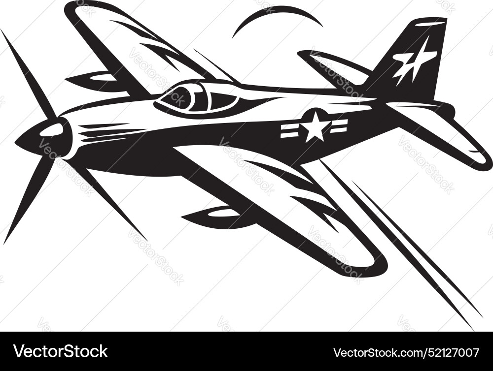Sky sentinel air force thunderbolt iconic emblem Vector Image