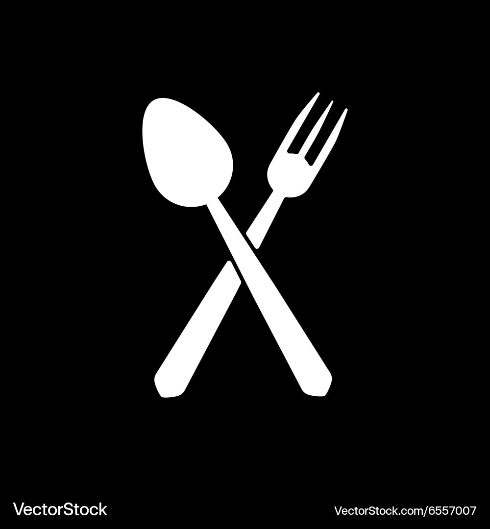 Spoon und Gabel Icon Vektorbild