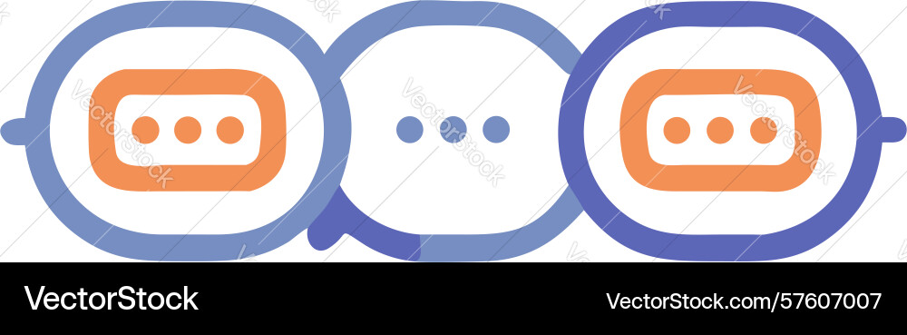 Three dot chat bubbles typing indicator vector image