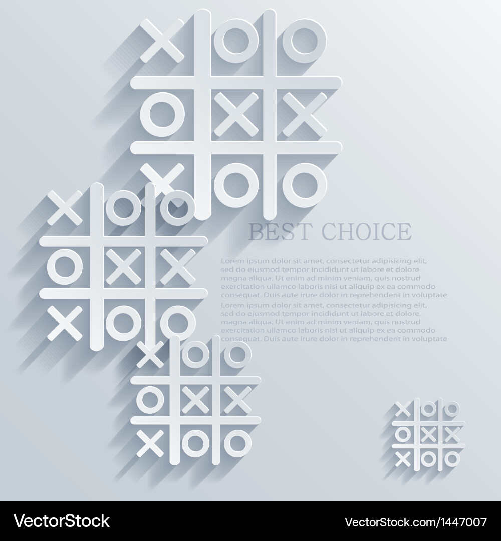 Tic Tac Toe Game Abstract Background vector image