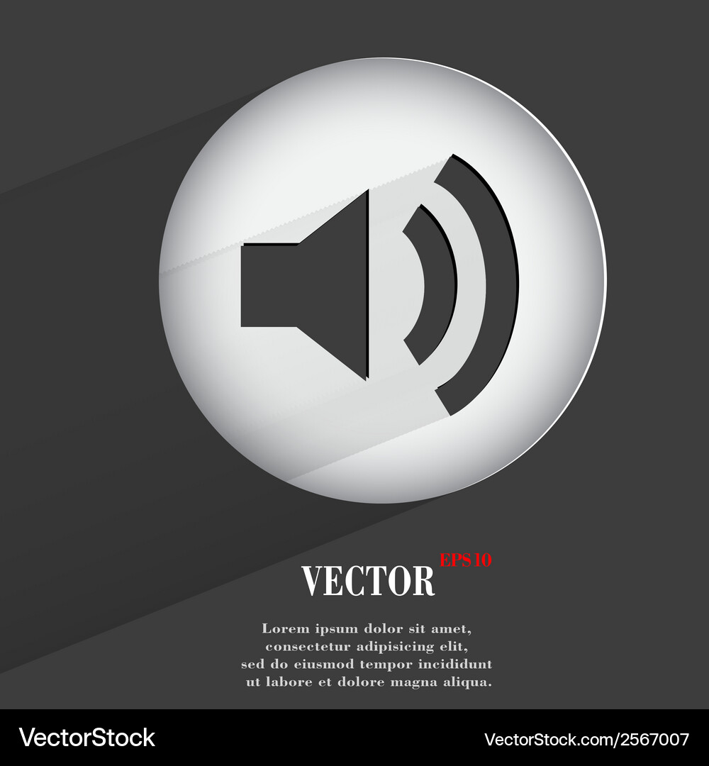 Volume flat modern web button with long shadow Vector Image