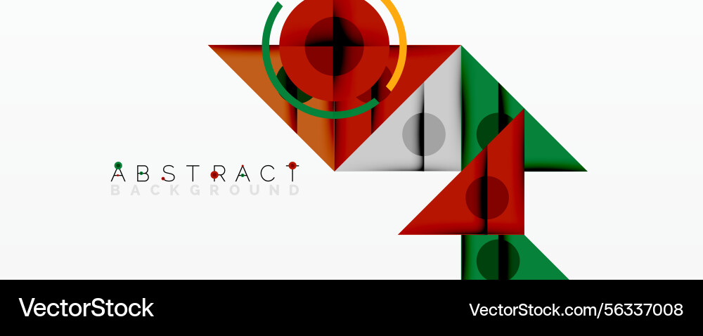 Geometric shapes overlap creating dynamic Vector Image