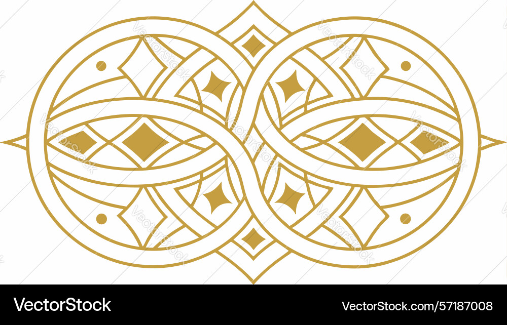 Intersecting geometric shapes abstract pattern vector image