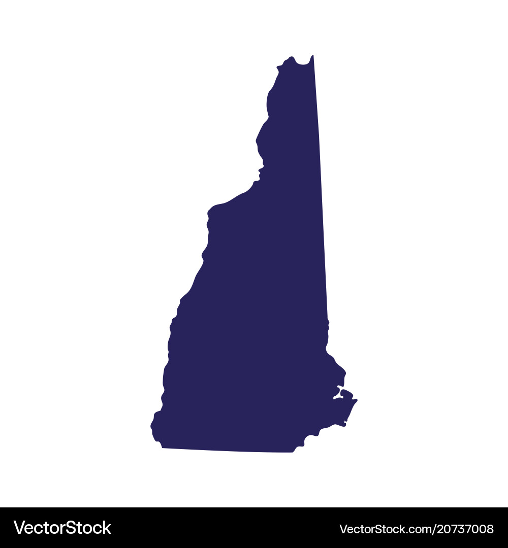 Map of the us state new hampshire